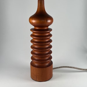 Teak table lamp Mid Century Modern True Vintage