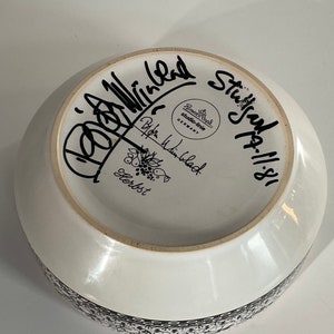 Rosenthal Studio linie Björn Wiinblad persönlich handsigniert Schale und Kerzenhalter