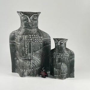 Set Bertil Vallien Terra Rörstrand Sweden Owl True Vintage 70s