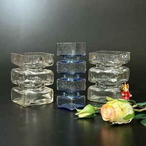 Set Helena Tynell 3 - Pala - Vase for Riihimäen Lasi True Finnish Design 60s