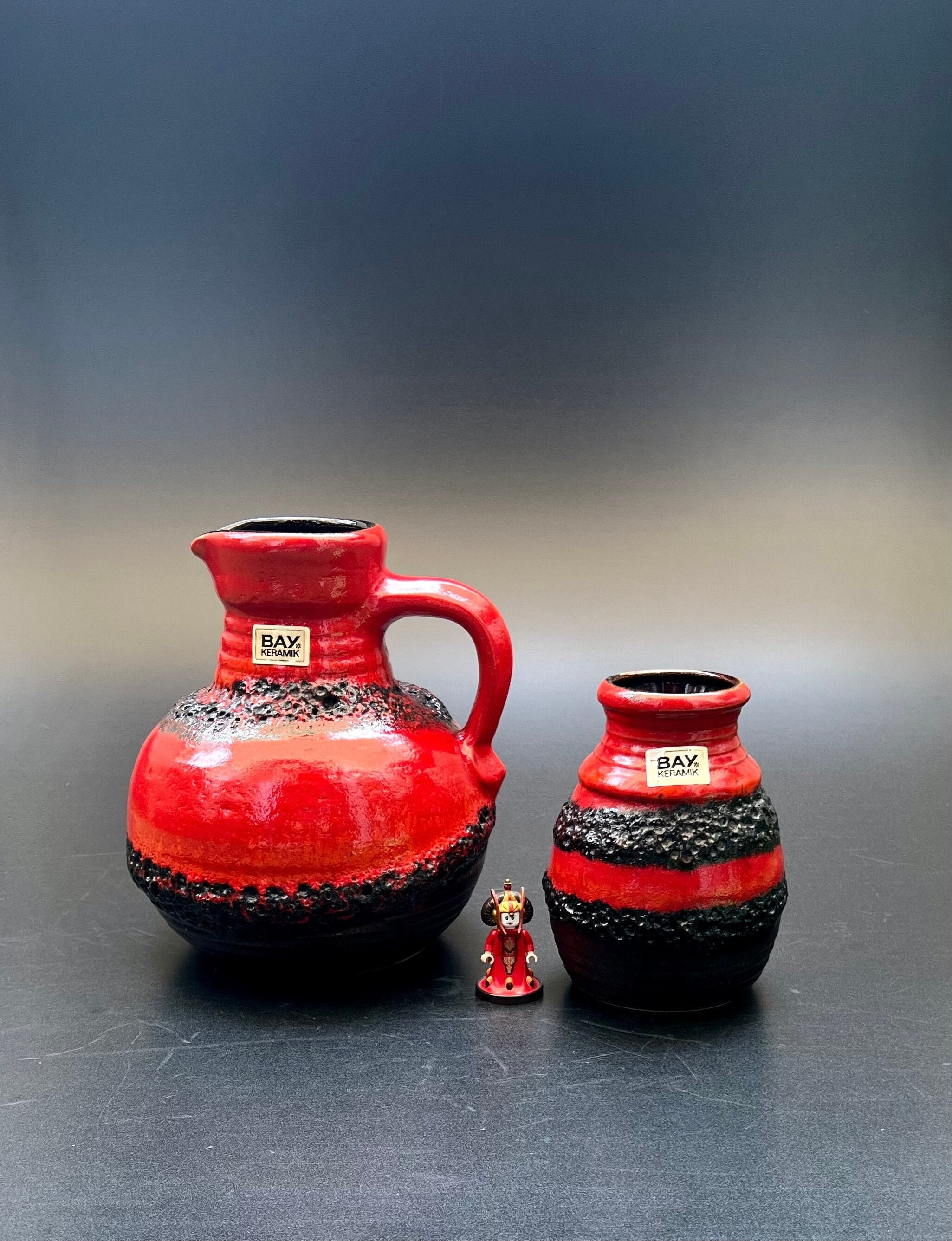 1980s W.Germany Bay Keramik XXL fatlava fatlava 花瓶 W.Germany