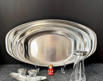 Set (5pc.) Prof. Wilhelm Wagenfeld stainless steel WMF bowls and shakers True Vintage