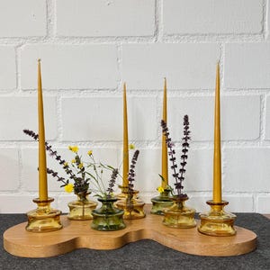 Set ((pc.) J.H. Quistgaard JHQ Dansk Design Inkwell candlestick vase and candles 60s