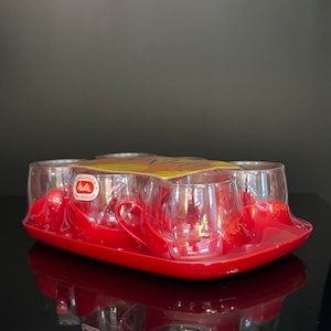 Set MCM Melitta Schott Mainz Jena Glass Tea Glasses True Vintage 70s