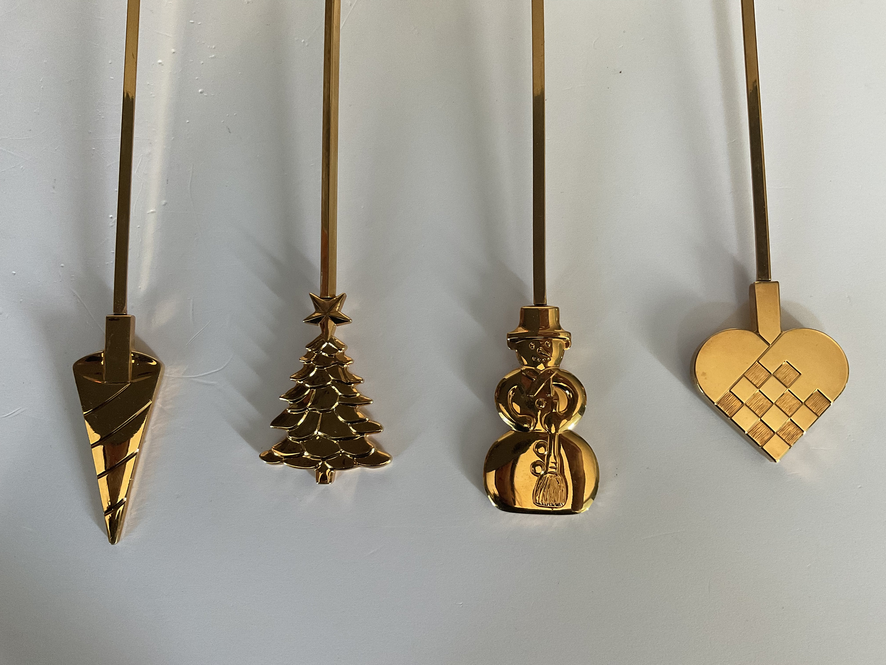 Set of 4 Jensen Golden Christmas Candle Holder for Etsy