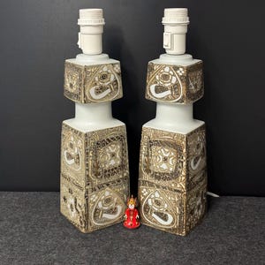 Set (2pc) Royal Copenhagen Nils Thorsson - Baca - Table Lamp True Vintage