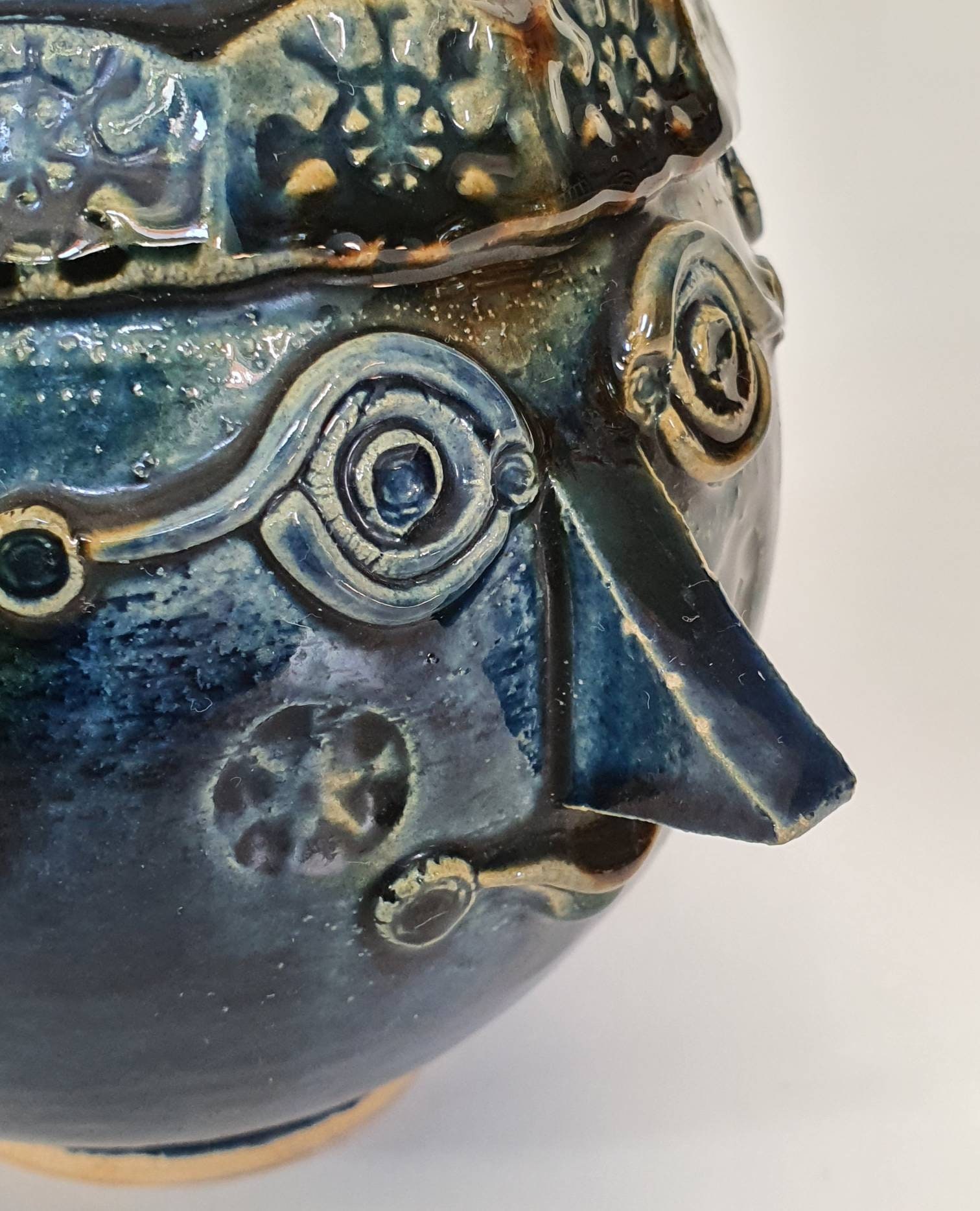 Vase Rosenthal Studio Line Björn Wiinblad Face Vase Blue Etsy