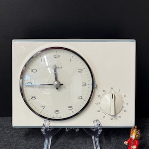 Automatyczny ceramiczny zegar kuchenny Kienzle z timerem, prawdziwy vintage z lat 60.