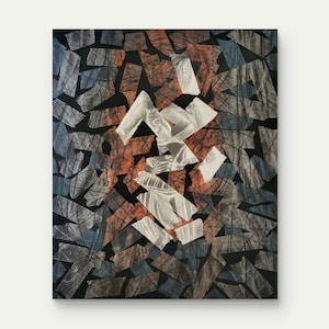 Pintura original a arte de ser uma garota de Berlim, Entre linhas e sombras, Verdade nua, Sussurros da alma, Arte de parede, Formas abstratas