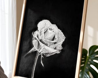牡丹の植物の水墨画、牡丹の花、水墨画の花、オリジナルの水墨画
