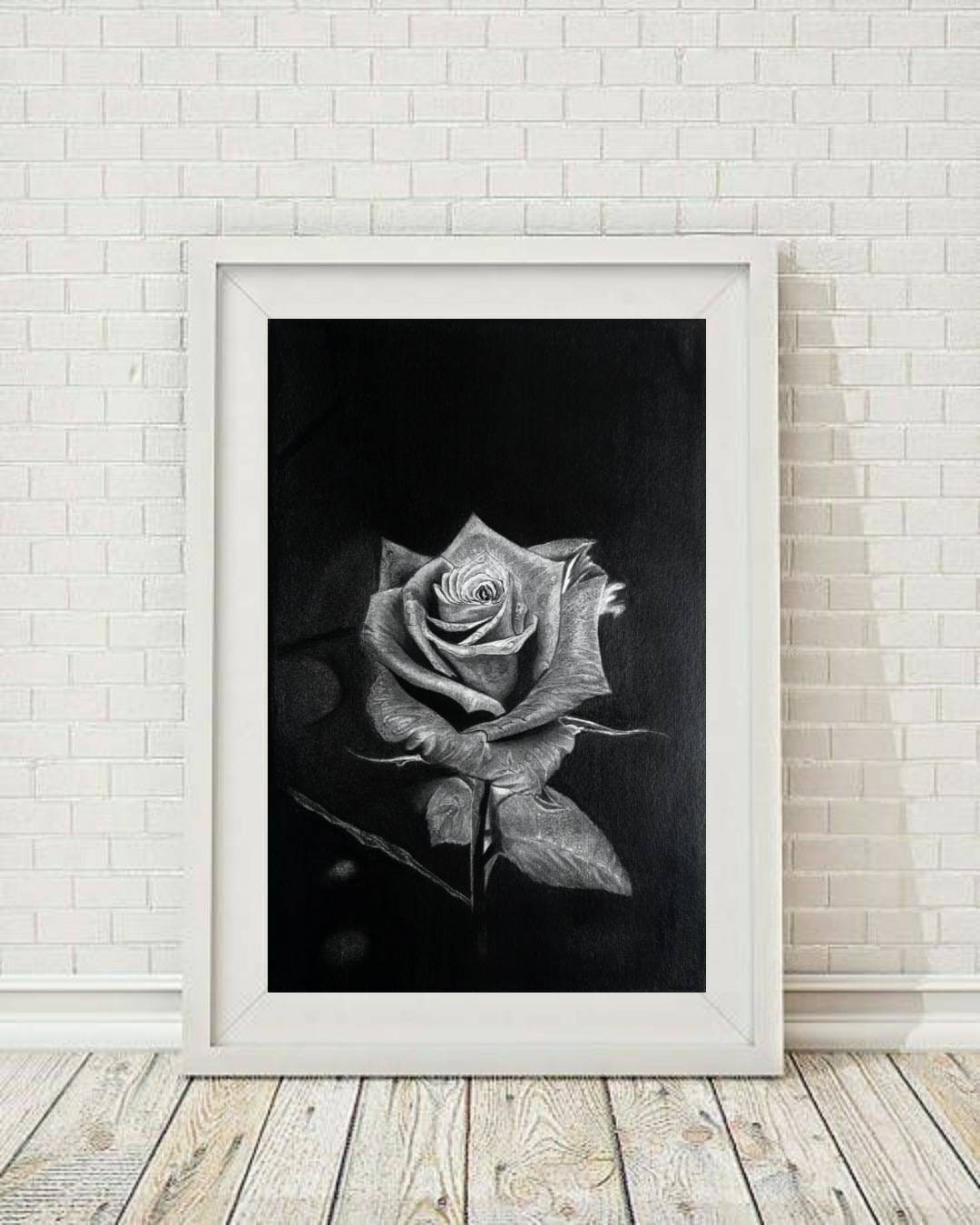 Black Rose Rose Drawing Realistic Graphite Drawing Pencil