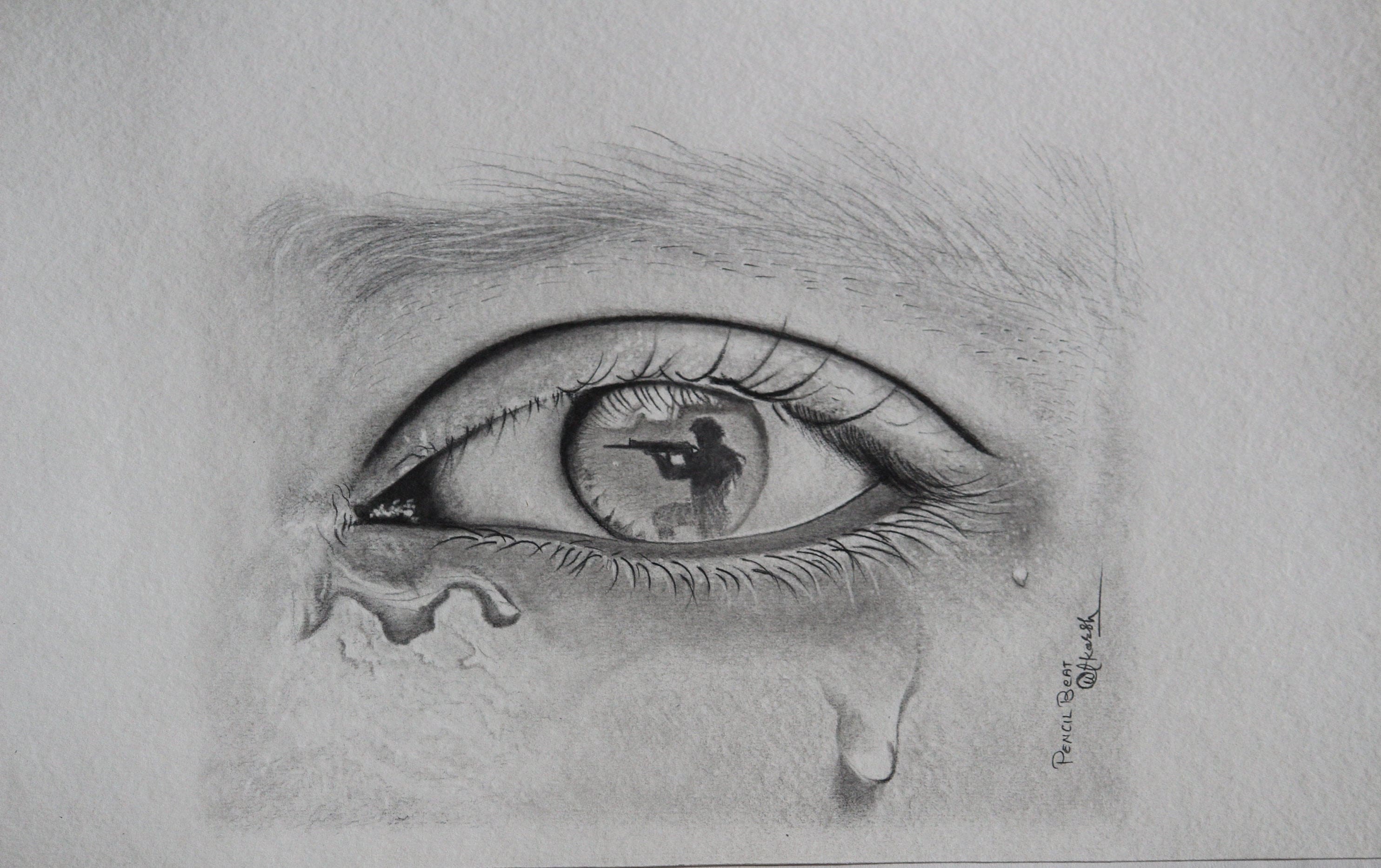 How to draw eyes with tears  pencil sketch for beginners Gali Gali Art    YouTube