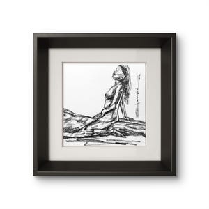 Sensual Miniature Painting, Original Intercourse Couple Love Making Drawing, Tiny Bedroom Decor, Dirty Line Art Gift