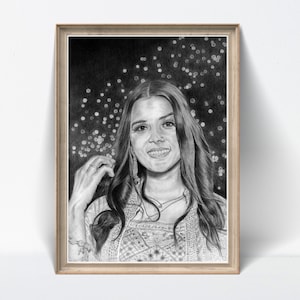 Custom Pencil Portrait – Handmade Charcoal & Graphite Sketch, Realistic Face Drawing, Personalized Portrait Art