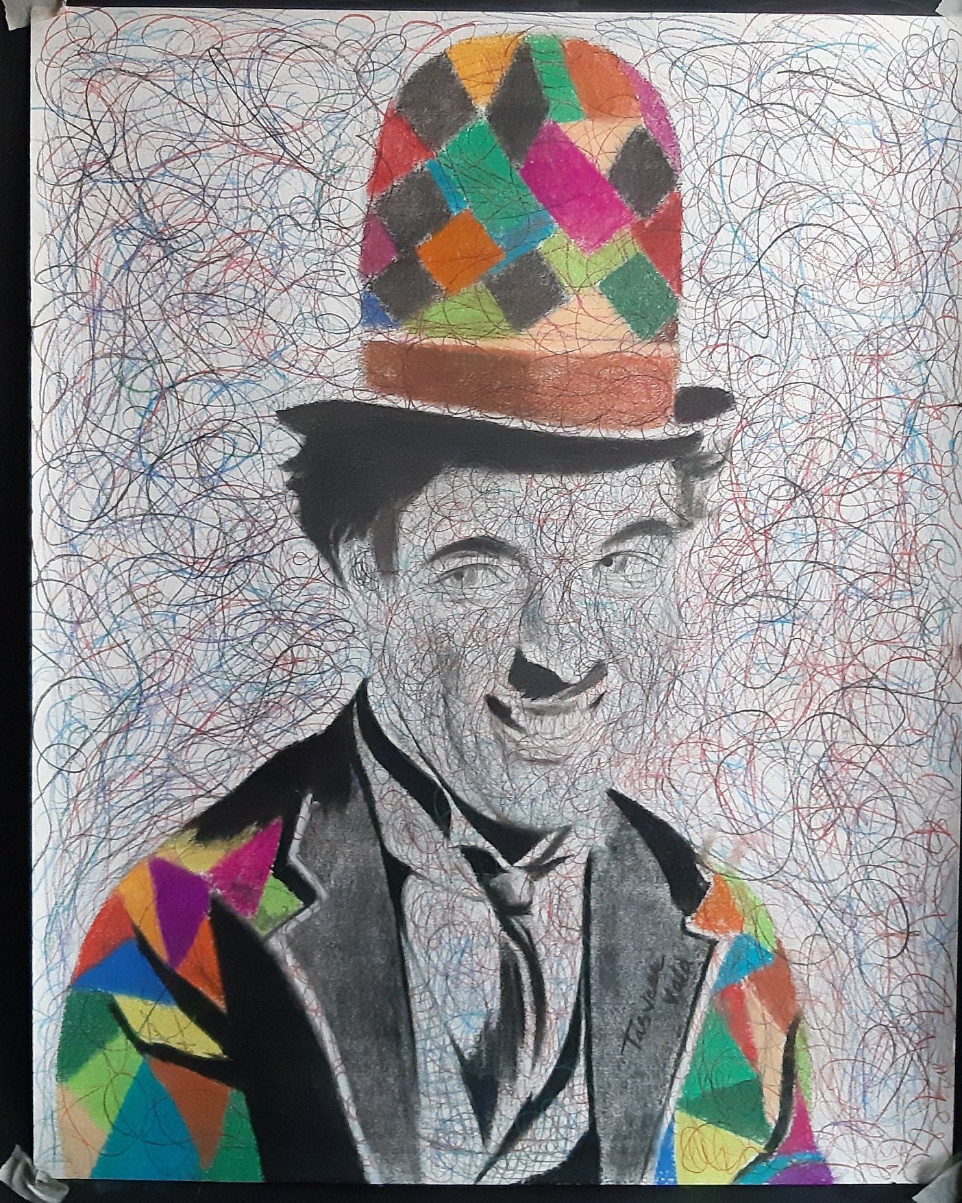 Charlie SCRIBBLE ART Arte de dibujo - Etsy España