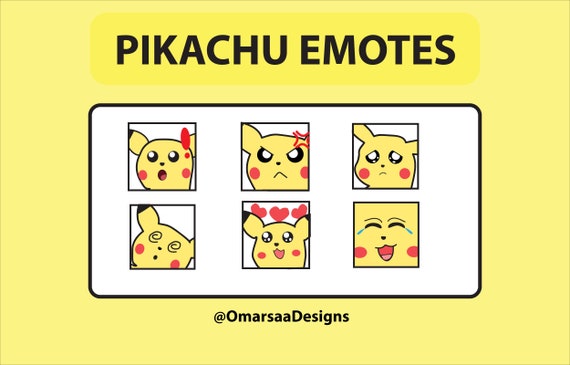 Pokemon Emotes Twitch Emotes Zwietracht Emotes Pikachu Etsy