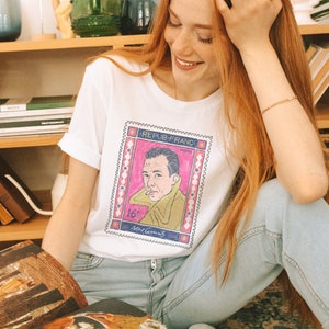 Albert Camus T-shirt - Philosopher made up stamp T-Shirt - Existentialism Philosopher