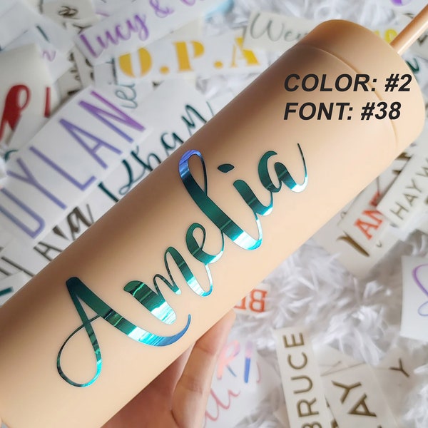 Vinyl Name Sticker Etsy