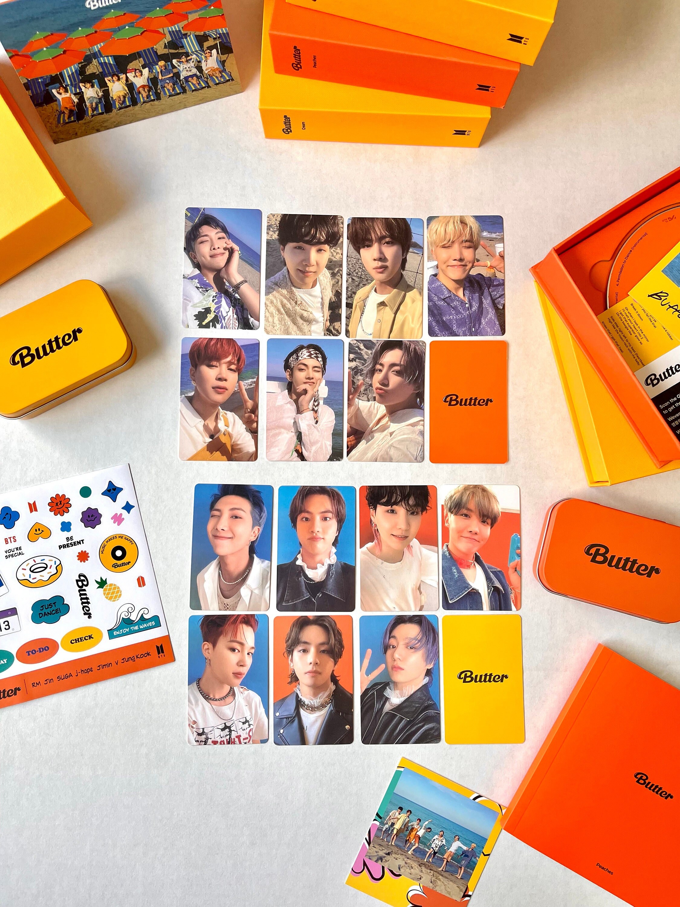 BTS Butter Peaches and Cream Photocards Army unofficial Etsy