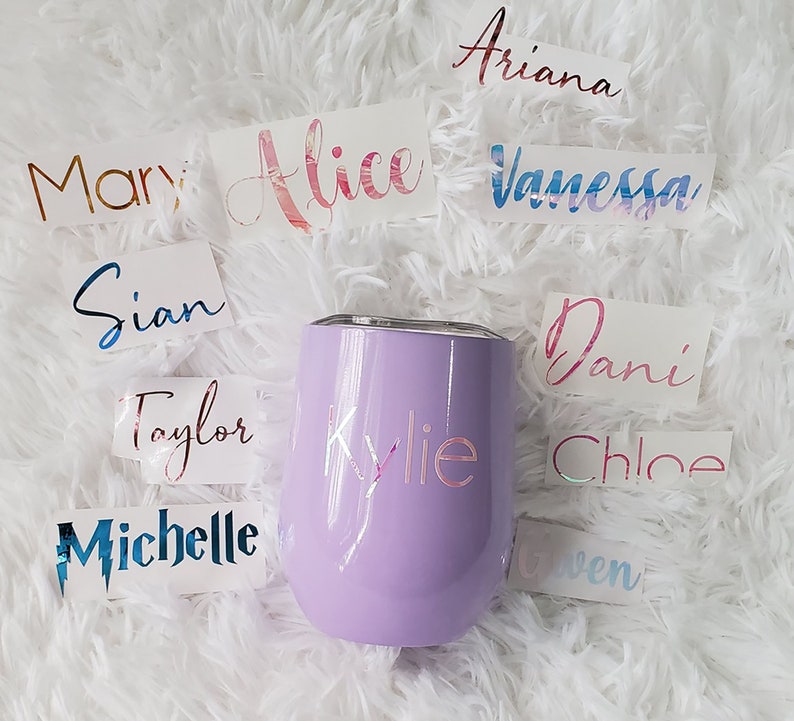 Name Decals Yeti Sticker Custom Name Decals Vinyl Name Etsy