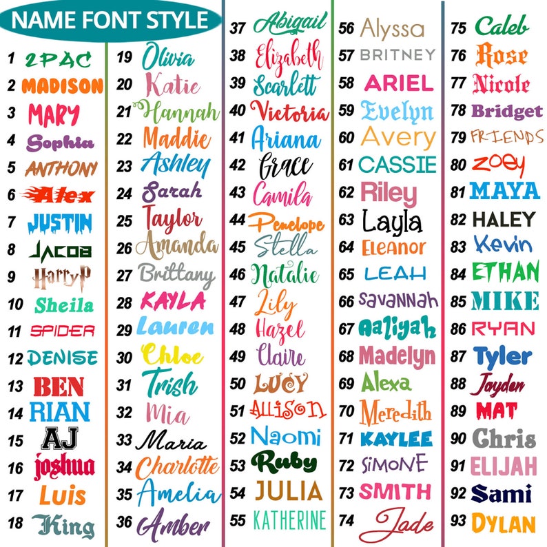 Thick Bold Font Name Decal DIY Name Decal Personalized Etsy