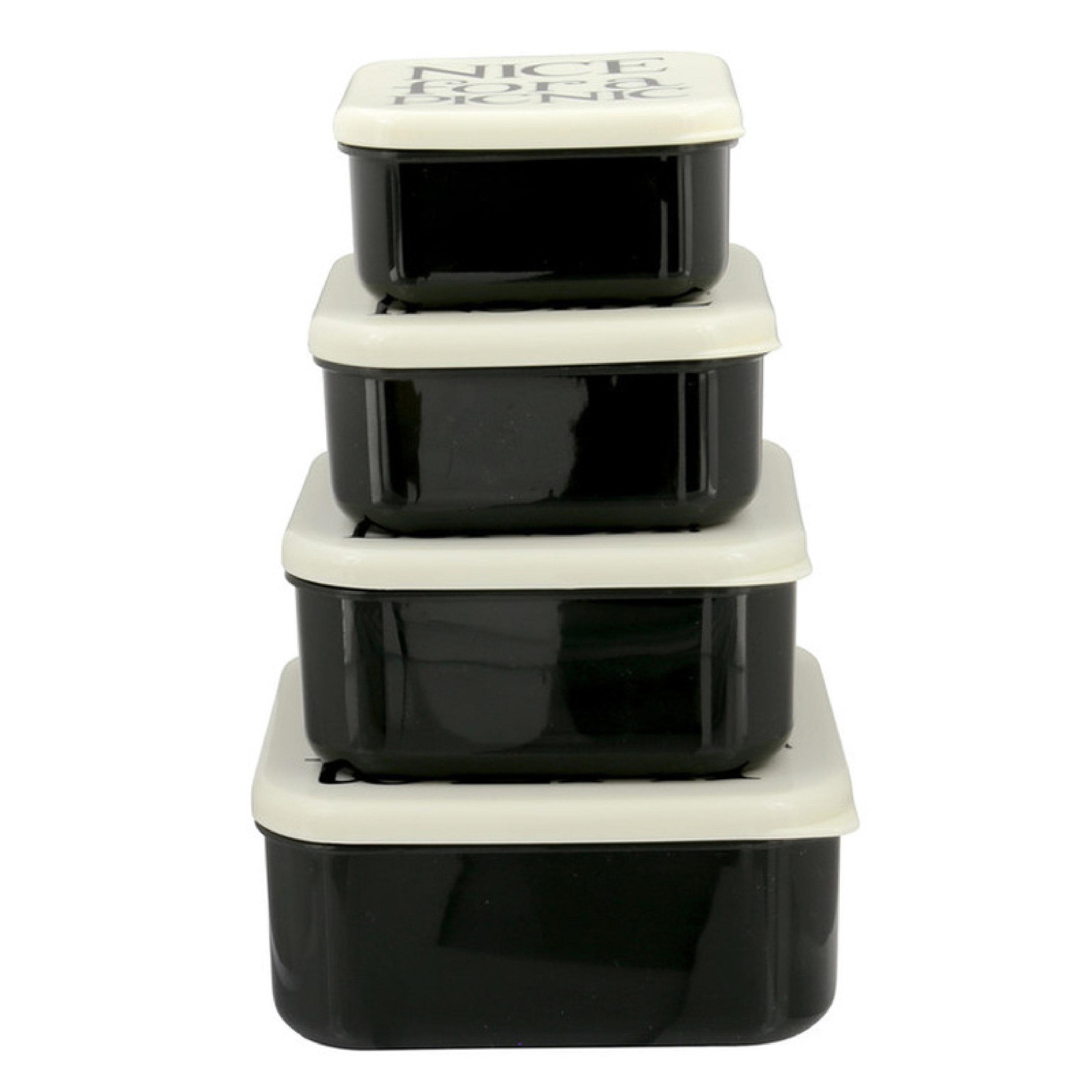 Emma Bridgewater Black Toast Set Of 4 Snack Tubs Etsy