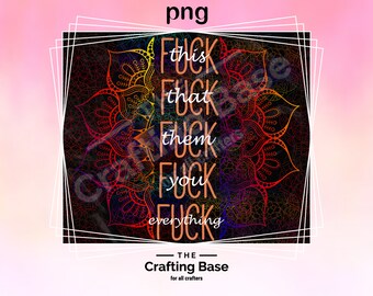 Mature Mandala Tumbler Wrap Png Offensive Mandalas  20oz Skinny Tumbler