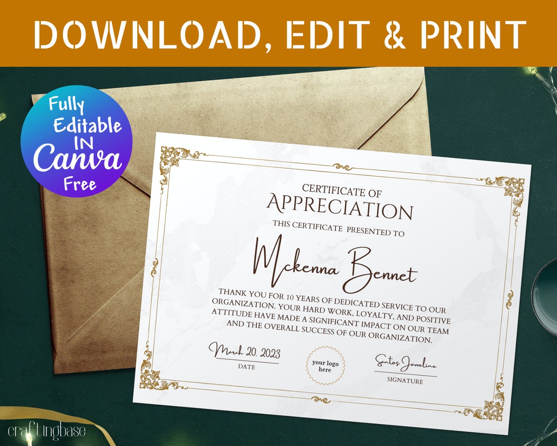 Editable Certificate of Authenticity for Artwork, Artwork Certificate ...