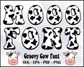 Cow Font Png, Svg, Cow Skin Font, Cow Pattern Font, Cow Letters And Numbers, Cow Alphabet & Numbers, Cow Animal Print Svg Png Letters product logo