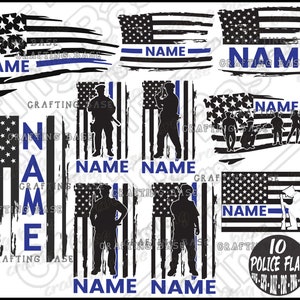 Police Flag Svg, Police Svg, flag name svg, Distressed Flag, Badge name svg, Police Officer name Svg, Blue Line Svg, Back The Blue Svg