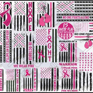 Cancer usa flag svg, Fight svg, cancer svg, Fight Flag svg, Breast Cancer svg, Awareness svg, Pink Ribbon USA Flag svg, Breast Cance
