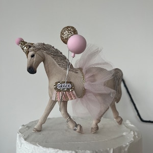 Holsteiner Mare Horse Party Animal Cake Topper Keepsake