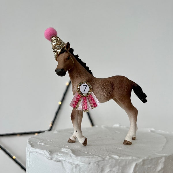 Andalusian Foal Horse Party Animal Cake Topper Keepsake