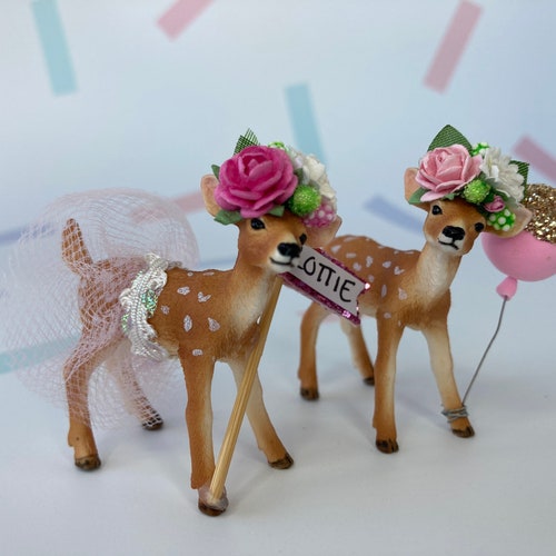 Set of Party Hats for Your Cake Topper Animals Removable Etsy UK