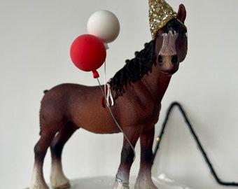 Clydesdale Gelding Horse Party Animal Cake Topper Keepsake