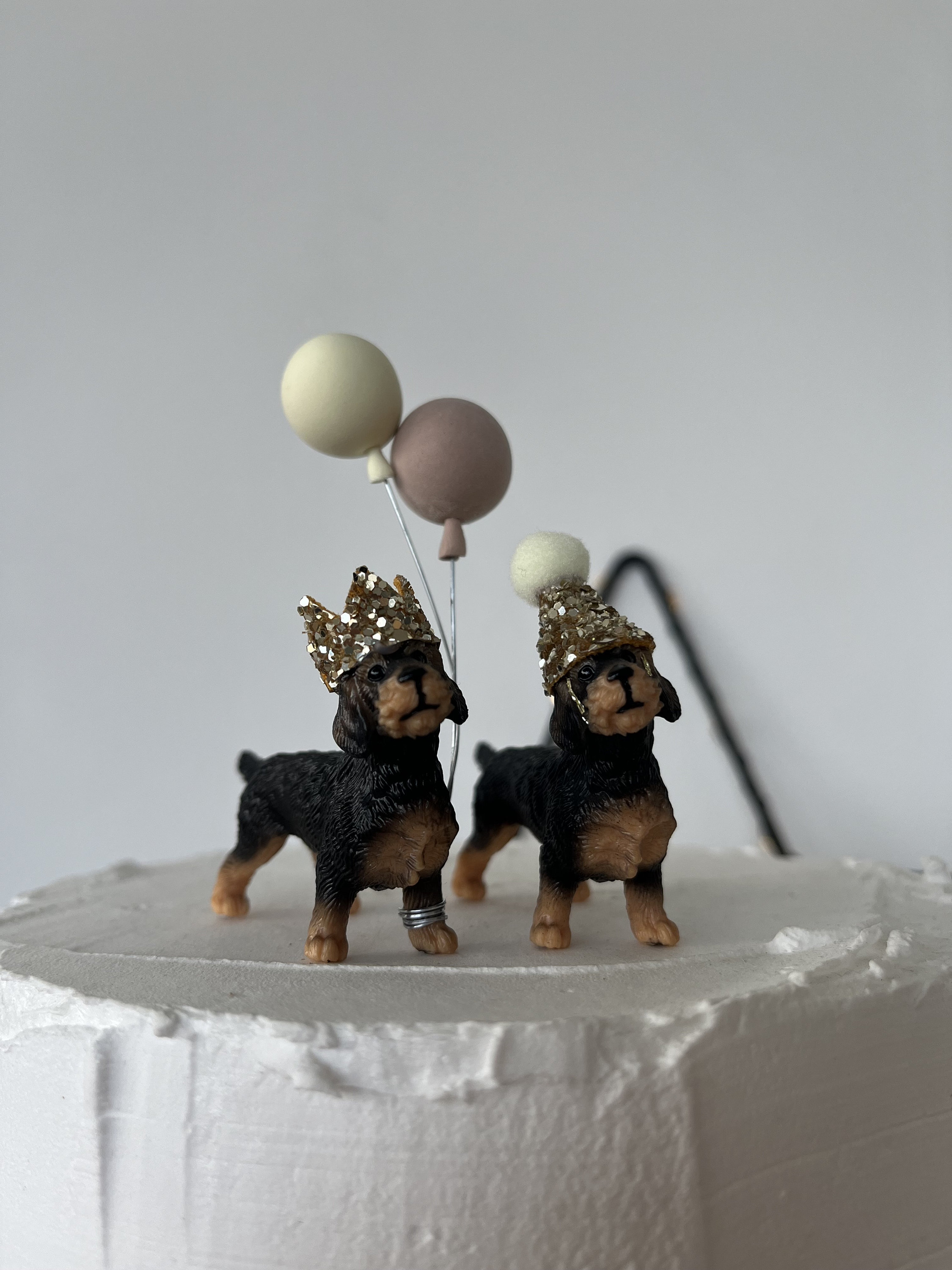 Dachshund Dog Party Animal Cake Topper Keepsake