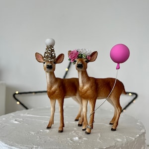 Deer Doe Party Animal Cake Topper Keepsake