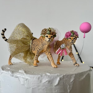 Cheetah Party Animal Cake Topper Keepsake