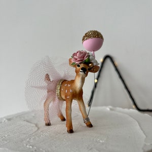 Baby Deer Fawn Party Animal Cake Topper Keepsake