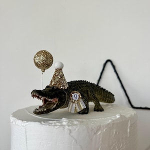 Alligator Party Animal Cake Topper Keepsake
