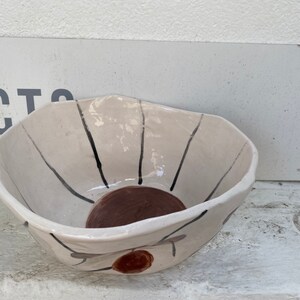 Ceramic Bowl Kaguya. Handmade bowl can be used as a vase. Hand painted bowl. image 10