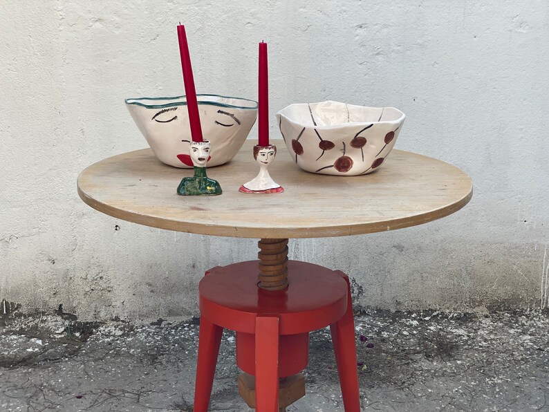 Ceramic Bowl Kaguya. Handmade bowl can be used as a vase. Hand painted bowl. image 9