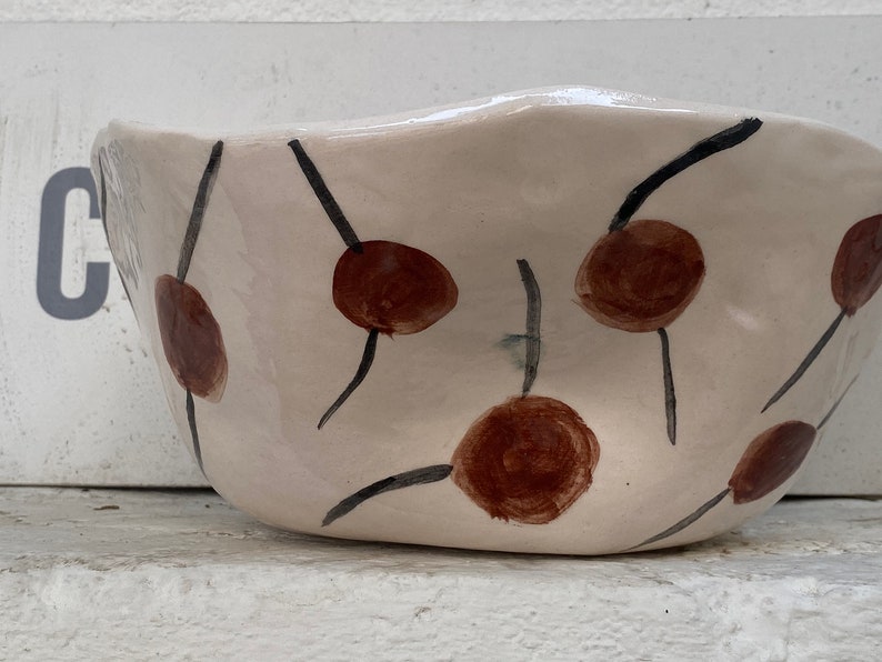 Ceramic Bowl Kaguya. Handmade bowl can be used as a vase. Hand painted bowl. image 7