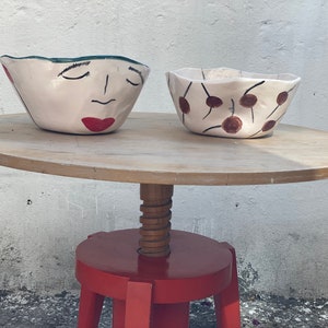 Ceramic Bowl Kaguya. Handmade bowl can be used as a vase. Hand painted bowl. image 8