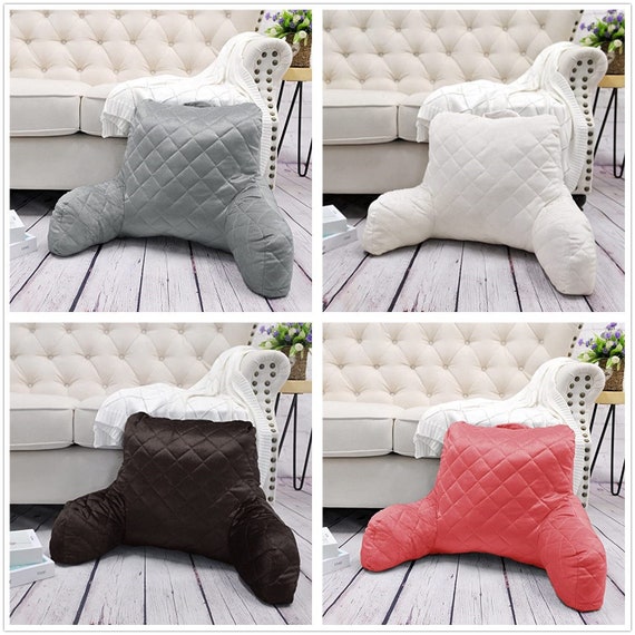 Velvet Bed Rest Reading Pillow With Arms Backrest Chair Velvet Bed Rest Reading Pillow With, Bedrest Arm Pillow