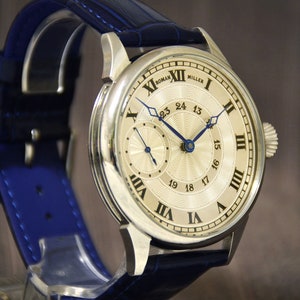 Cartier style watch, Luxury watch, Men's Mechanical Watch, unique watch, silver watch, Boyfriend Gift, husband Gift, Man's Gift, R. Miller image 6