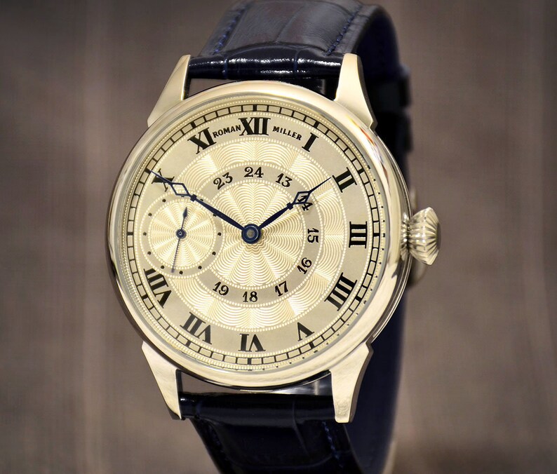 Cartier style watch, Luxury watch, Men's Mechanical Watch, unique watch, silver watch, Boyfriend Gift, husband Gift, Man's Gift, R. Miller image 3