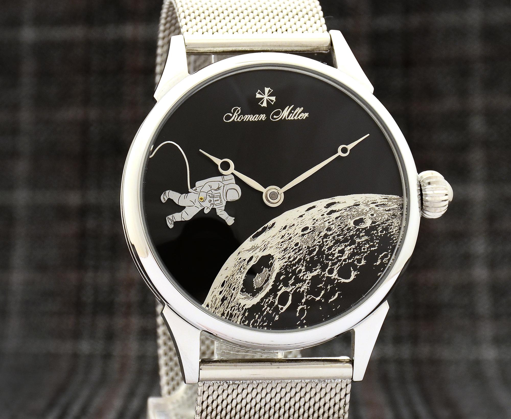 Orologio spaziale - Astronauta, Orologio meccanico da uomo, Orologio lunare, Orologio nero, Regalo per gli amanti dello spazio, Regalo di anniversario per il marito, Regalo di compleanno
