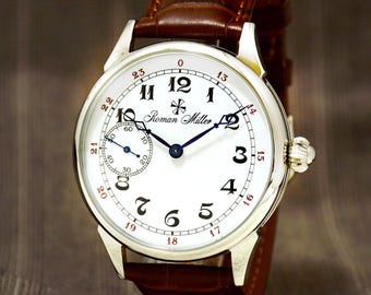 Vintage watch Lausanne R. Miller - Classic, Mechanical Dress Watch, gift for man, personalized