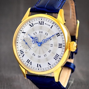 Art deco watch, Mens gold watch, Luxury watch, Christmas gift man, Cartier watch, marriage watches, mens watch gold, vintage watch, Miller